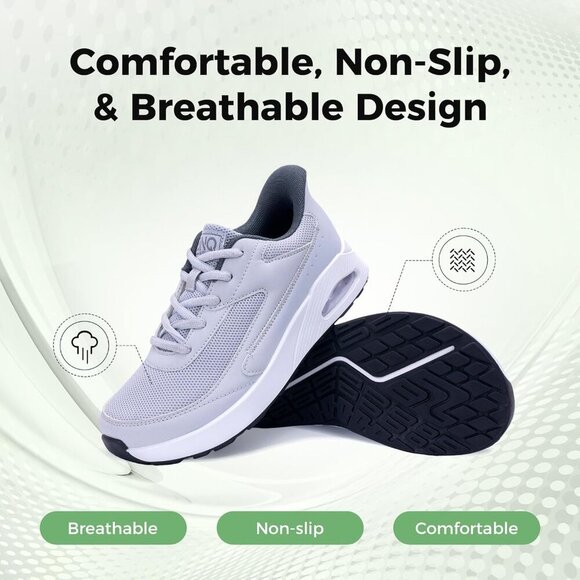 Wide Toe Box Arch Support Sneakers Women Slip On Orthotic Comfortable Shoes - Picture 6 of 7